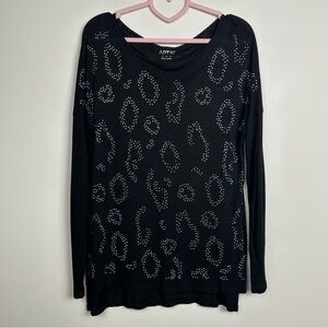 Apt. 9 Black Top with Silver Accents Size Small